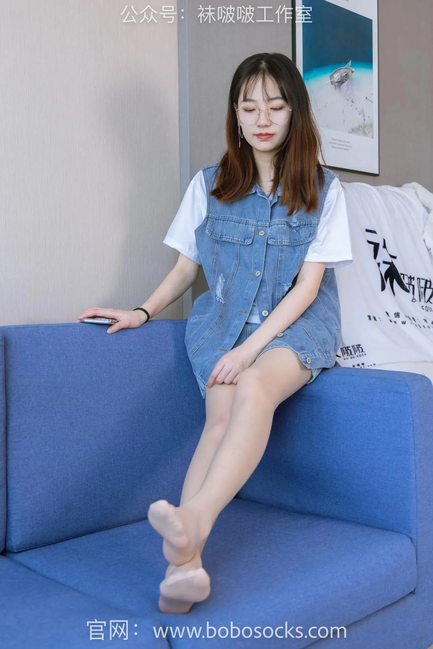 [BoBoSocks袜啵啵]NO.123 小甜豆-板鞋、白棉袜、肉丝 [140P]插图8